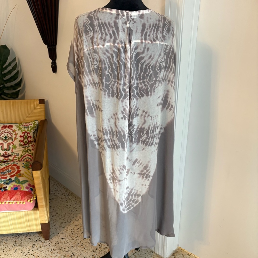 GYPSY 05 Made in Hollywood Silk Oversized Long Tie Dye Top! Gorgeous Bohemian. - Picture 6 of 14